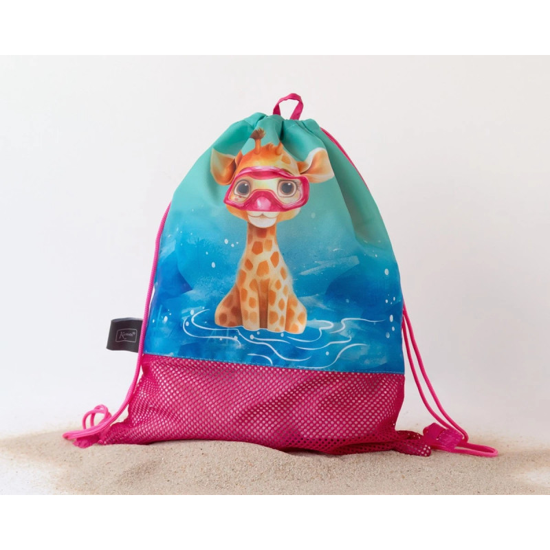 Bolsa de playa animales fucsia-Kiokids