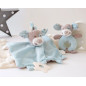 Set azul doudou y sonajero perrito-Kiokids