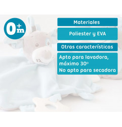 Set azul doudou y sonajero perrito-Kiokids
