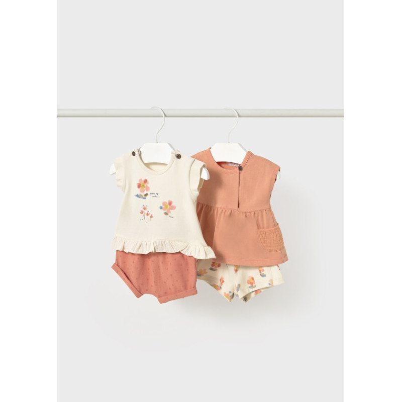 Conjunto 4 piezas estampado recién nacida-Mayoral