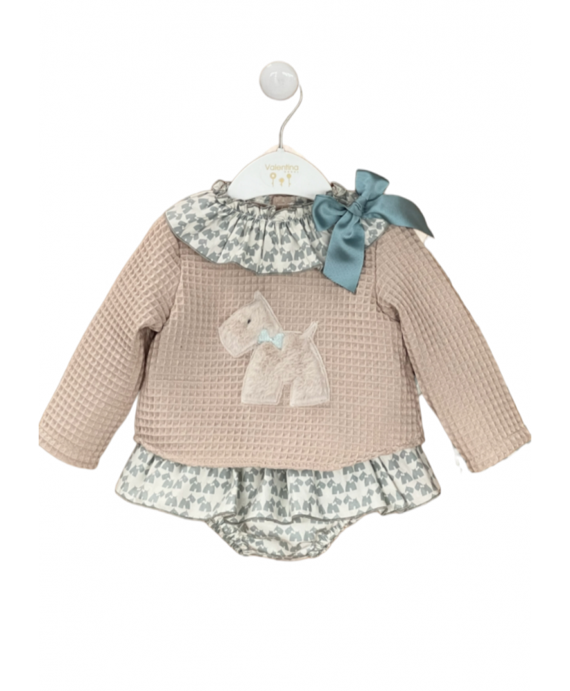 Conjunto Sudadera Bordada Perritos KAX35-Valentina Bebés