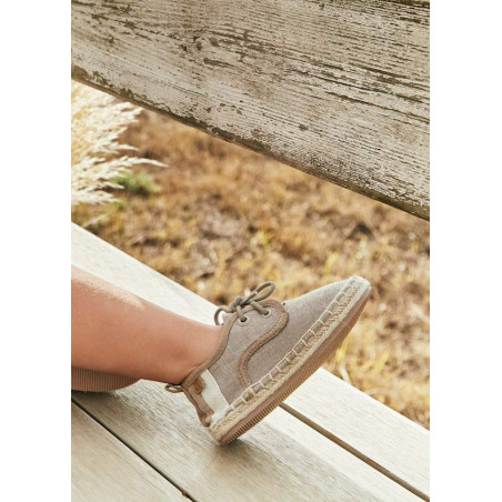 Alpargata cordones bebé Taupe-Mayoral