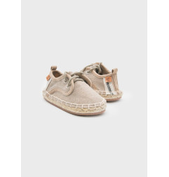 Alpargata cordones bebé Taupe-Mayoral