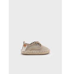 Alpargata cordones bebé Taupe-Mayoral