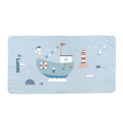 Toalla Playa Microfibra Fishing Boat Personalizable utetr