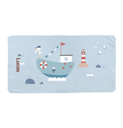 Toalla Playa Microfibra Fishing Boat Personalizable utetr