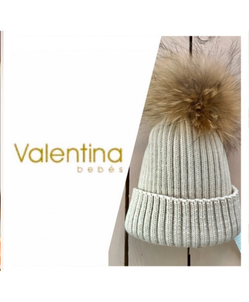 Gorro Canelado Pelo Natural MEK2-Valentina Bebés