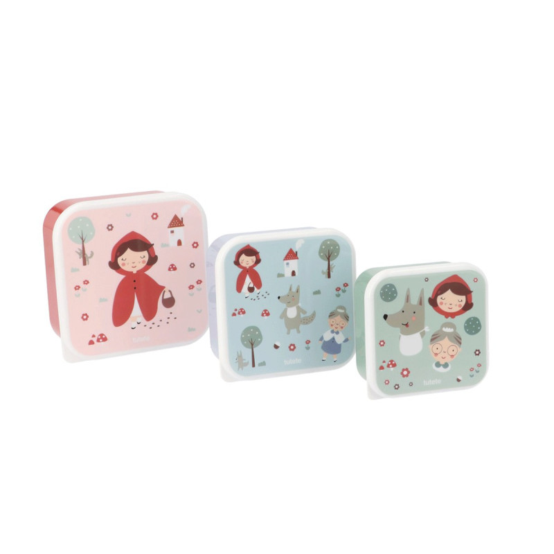 3 Cajas Almuerzo Little Red-Tutete