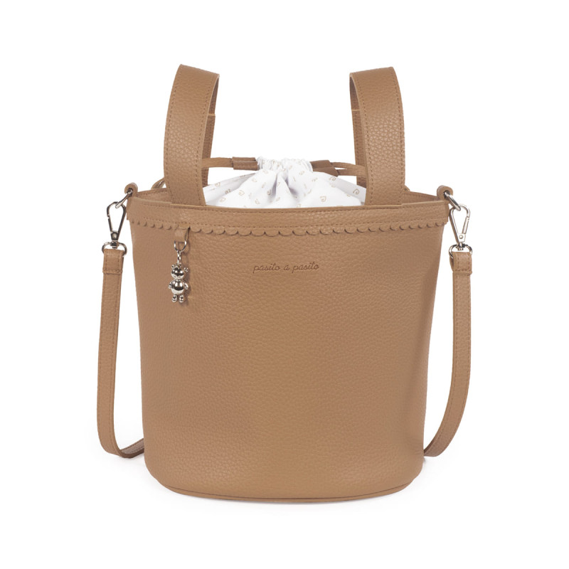 BOLSA BUCKET ICON CARAMEL-Pasito a Pasito