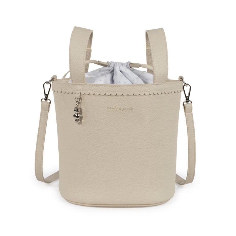 BOLSA BUCKET ICON CREAM-Pasito a Pasito