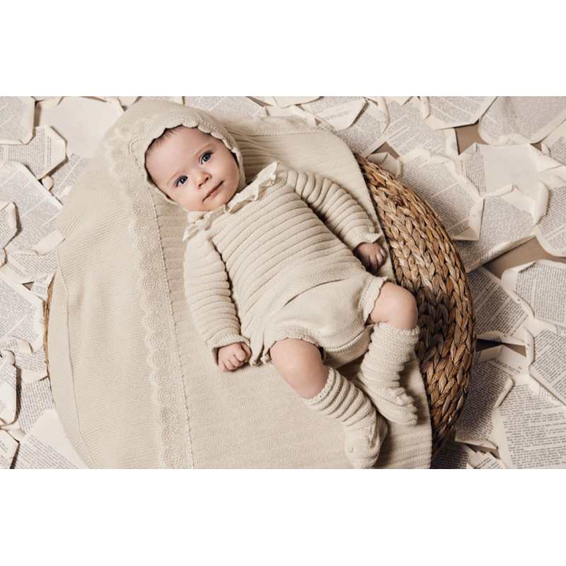 Conjunto 4 Piezas Braga Punto Crema-Juliana