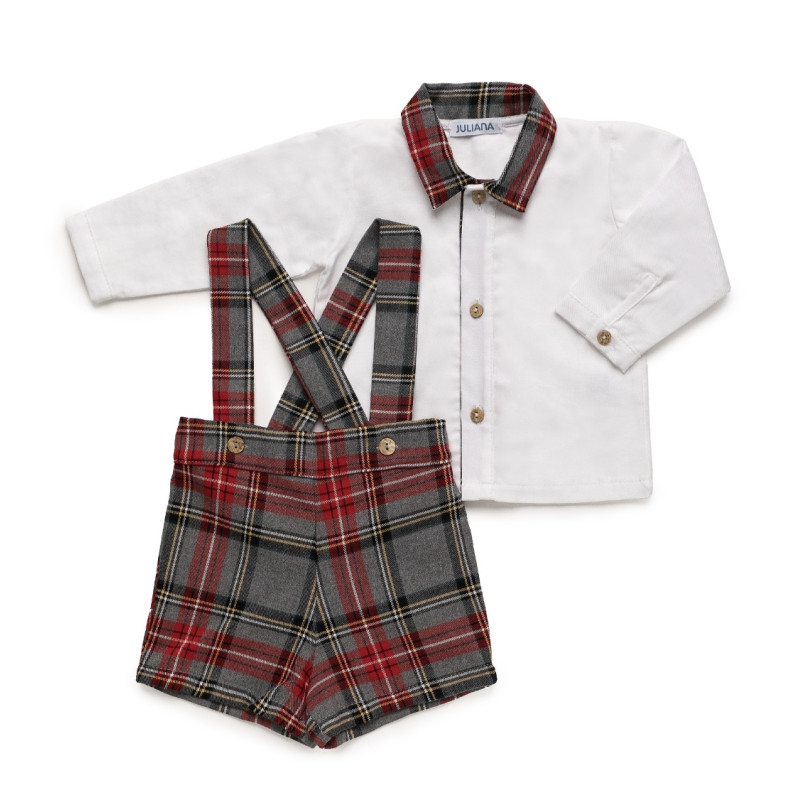 Conjunto  Camisa Tirantes Cuadros Rojo-Juliana