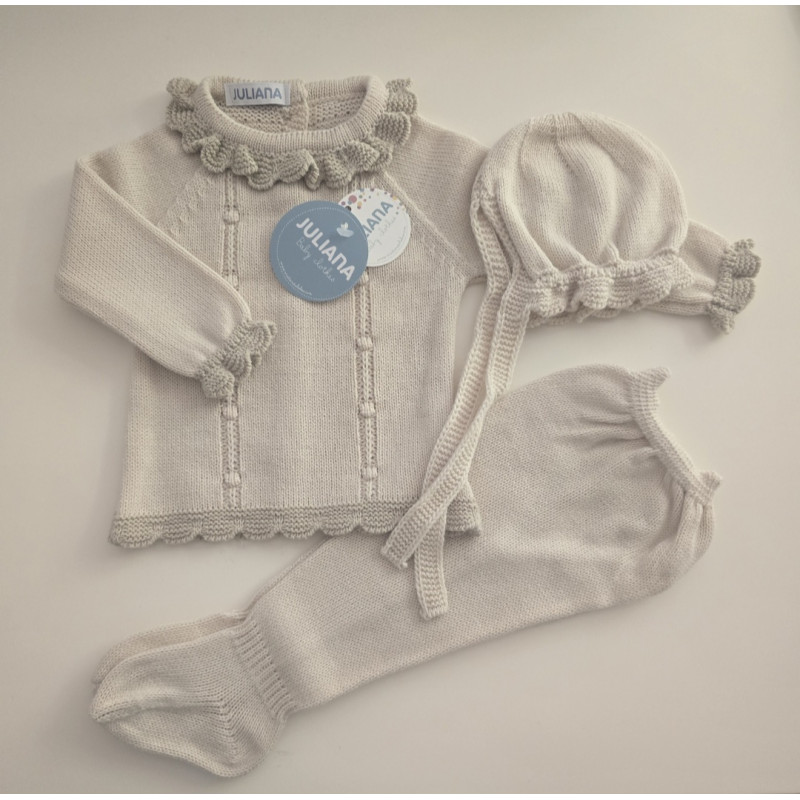 Conjunto 3 Piezas Dos Tachones Crena/Beig-Juliana