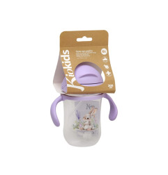 Taza aprendizaje step 3 300ml con asas conejo lavanda-Kiokids
