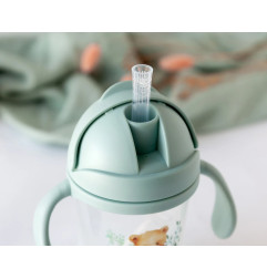 Taza aprendizaje 300ml con asas oso sage-Kiokids