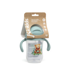 Taza aprendizaje 300ml con asas oso sage-Kiokids