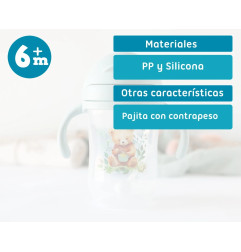 Taza aprendizaje 300ml con asas oso sage-Kiokids