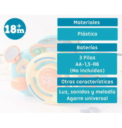 Volante de juguete musical con sonidos-Kiokids