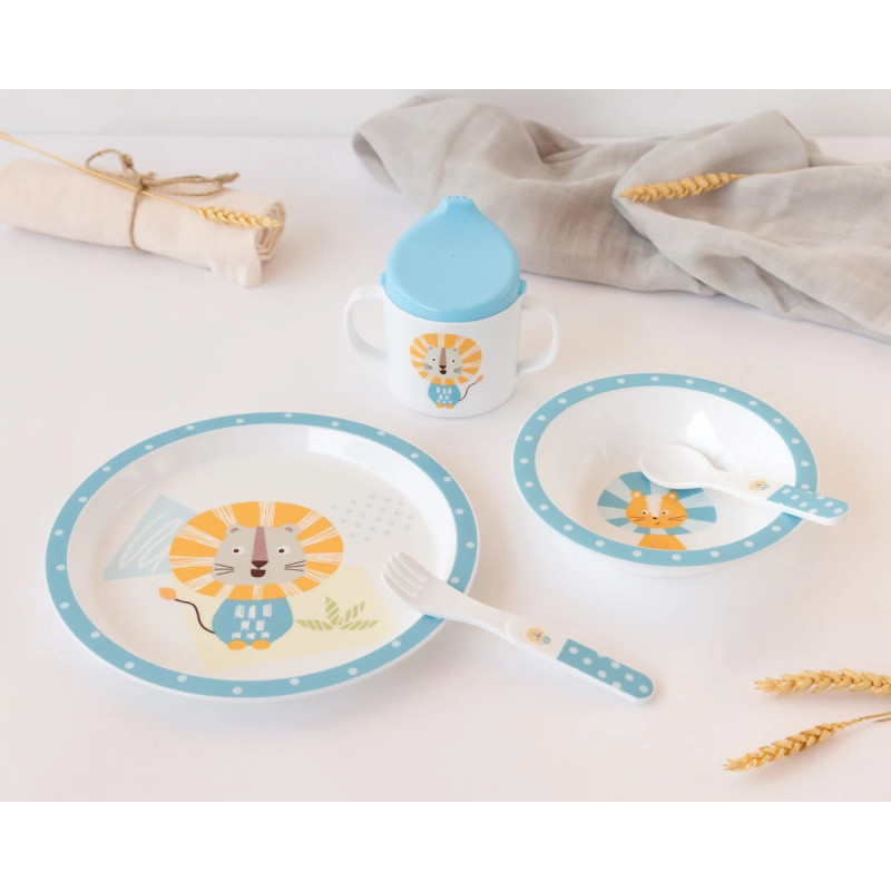 Vajilla infantil para bebé león-Kiokids