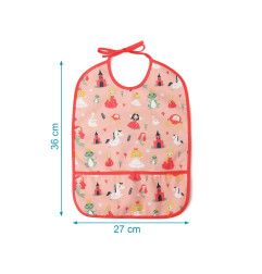 Babero impermeable rosa-Kiokids