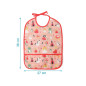 Babero impermeable rosa-Kiokids