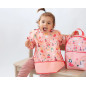 Babero impermeable con mangas rosa-Kiokids