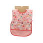 Babero impermeable con mangas rosa-Kiokids