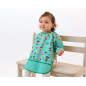 Babero impermeable con mangas verde-Kiokids