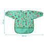 Babero impermeable con mangas verde-Kiokids