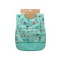Babero impermeable con mangas verde-Kiokids