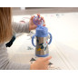 Botella entrenamiento cohete azul 280ml acero inoxidable-Kiokids