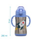 Botella entrenamiento cohete azul 280ml acero inoxidable-Kiokids