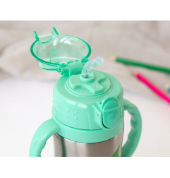Botella entrenamiento dragón verde 280ml acero inoxidable-Kiokids