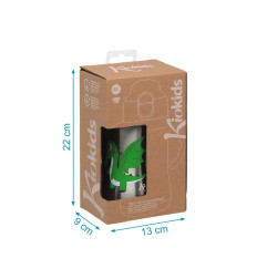 Botella entrenamiento dragón verde 280ml acero inoxidable-Kiokids
