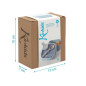 Caja almuerzo azul con cuchara gris-Kiokids