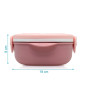 Caja almuerzo cuadrado acero inoxidable rosa-Kiokids