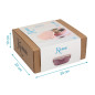 Caja almuerzo cuadrado acero inoxidable rosa-Kiokids