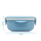 Caja almuerzo cuadrado acero inoxidable azul-Kiokids