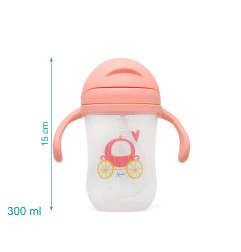 Taza aprendizaje step 3 300ml con asas rosa-Kiokids