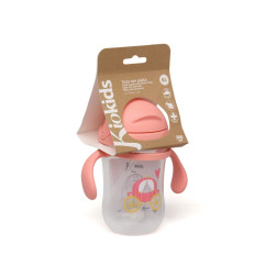 Taza aprendizaje step 3 300ml con asas rosa-Kiokids
