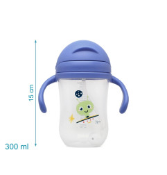 Taza aprendizaje step 3 300ml con asas azul-Kiokids