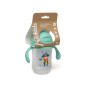Taza aprendizaje step 3 300ml con asas verde-Kiokids