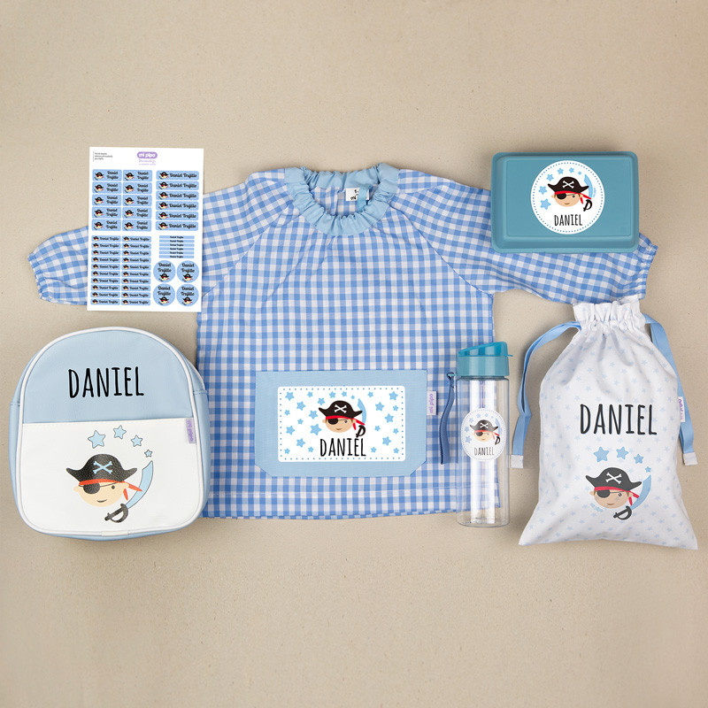 Pack Mi Guarde Personalizado Pirata + Regalo Cajita Porta Alimentos-Mi Pipo Pack Mi Guarde Personalizado Pirata + Regalo Cajita Porta Alimentos-Mi Pipo