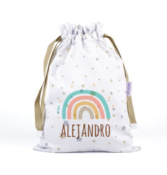 Pack Mi Guarde Personalizado Arcoíris Soft Rosa + Regalo Cajita Porta Alimentos-Mi Pipo