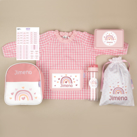 Pack Mi Guarde Personalizado Arcoíris Blush + Regalo Cajita Porta Alimentos-Mi Pipo