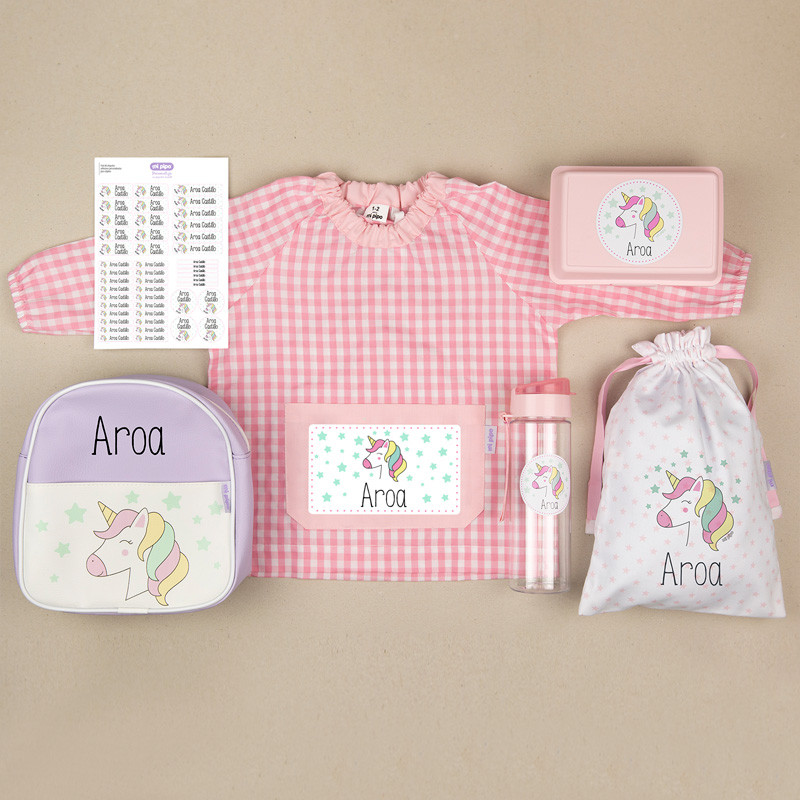 Pack Mi Guarde Personalizado Unicornio + Regalo Cajita Porta Alimentos-Mi Pipo Pack Mi Guarde Personalizado Unicornio + Regalo Cajita Porta Alimentos-Mi Pipo