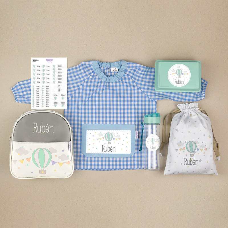 Pack Mi Guarde Personalizado Globo Azul + Regalo Cajita Porta Alimentos-Mi Pipo Pack Mi Guarde Personalizado Globo Azul + Regalo Cajita Porta Alimentos-Mi Pipo