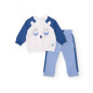 Conjunto de sudadera y pantalón para bebé niño en tonos azul con diseño de carita-Tuc Tuc Conjunto de sudadera y pantalón para bebé niño en tonos azul con diseño de carita-Tuc Tuc