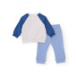 Conjunto de sudadera y pantalón para bebé niño en tonos azul con diseño de carita-Tuc Tuc Conjunto de sudadera y pantalón para bebé niño en tonos azul con diseño de carita-Tuc Tuc