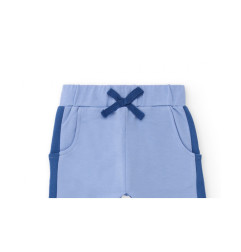 Conjunto de sudadera y pantalón para bebé niño en tonos azul con diseño de carita-Tuc Tuc